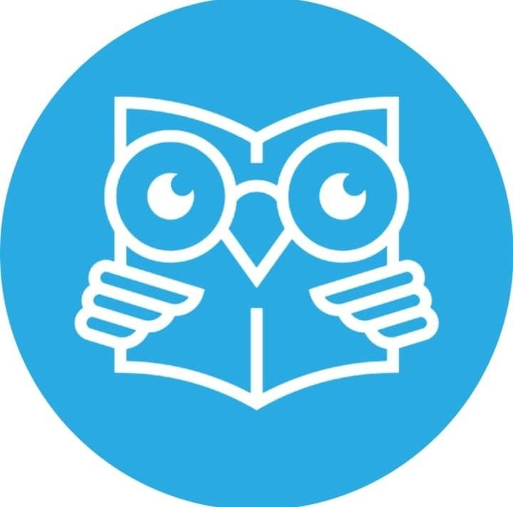 Taiyaribook owl reading a book logo